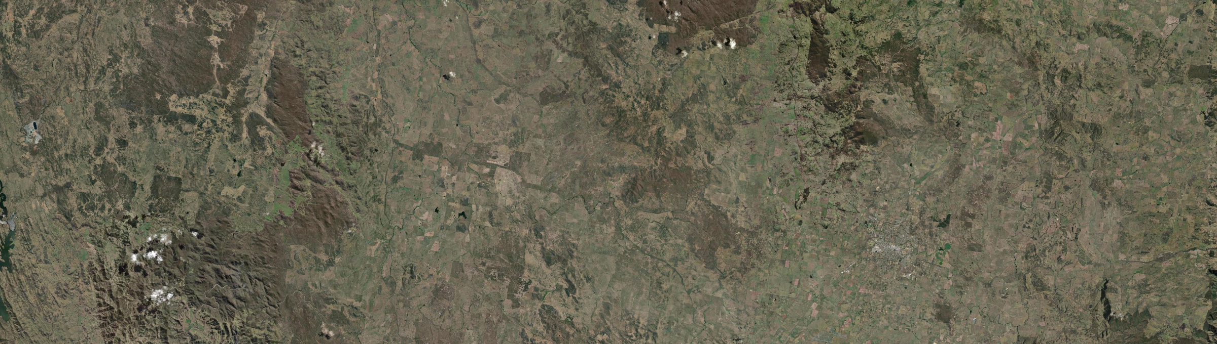 Aerial view of Yarrowyck, NSW