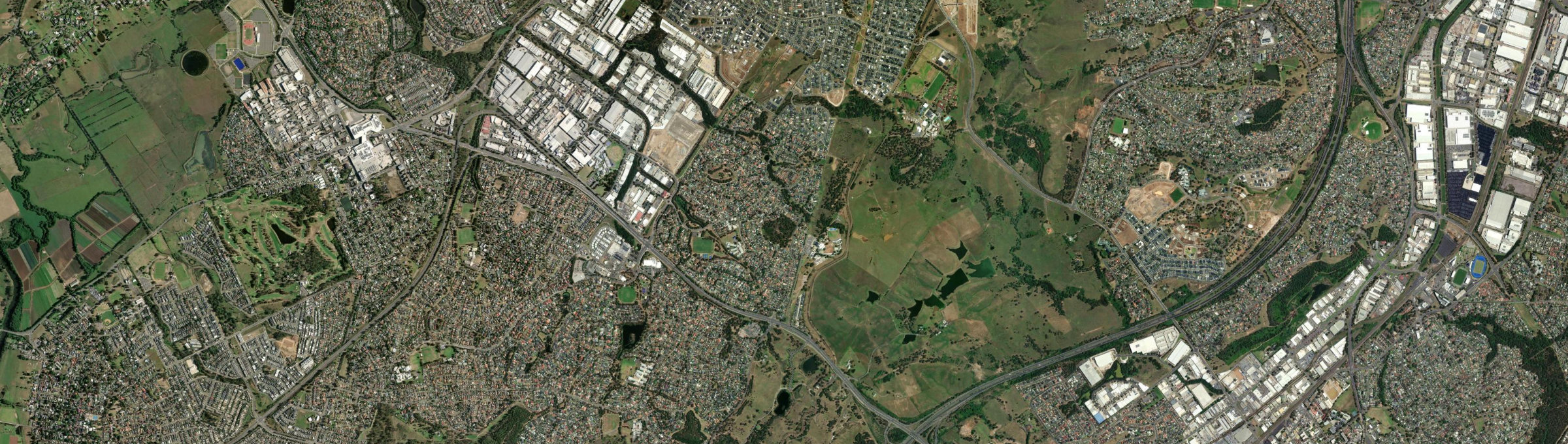 Aerial view of Currans Hill, NSW