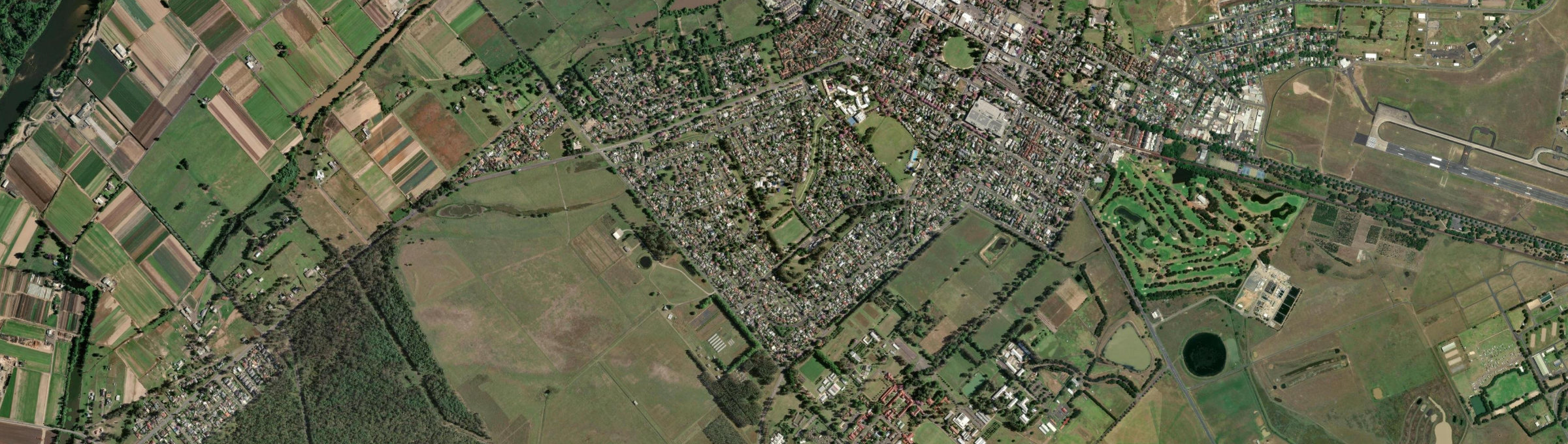 Aerial view of Hobartville, NSW