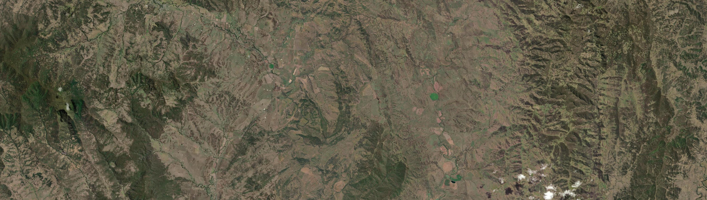 Aerial view of Sandy Creek (Upper Hunter Shire - NSW), NSW