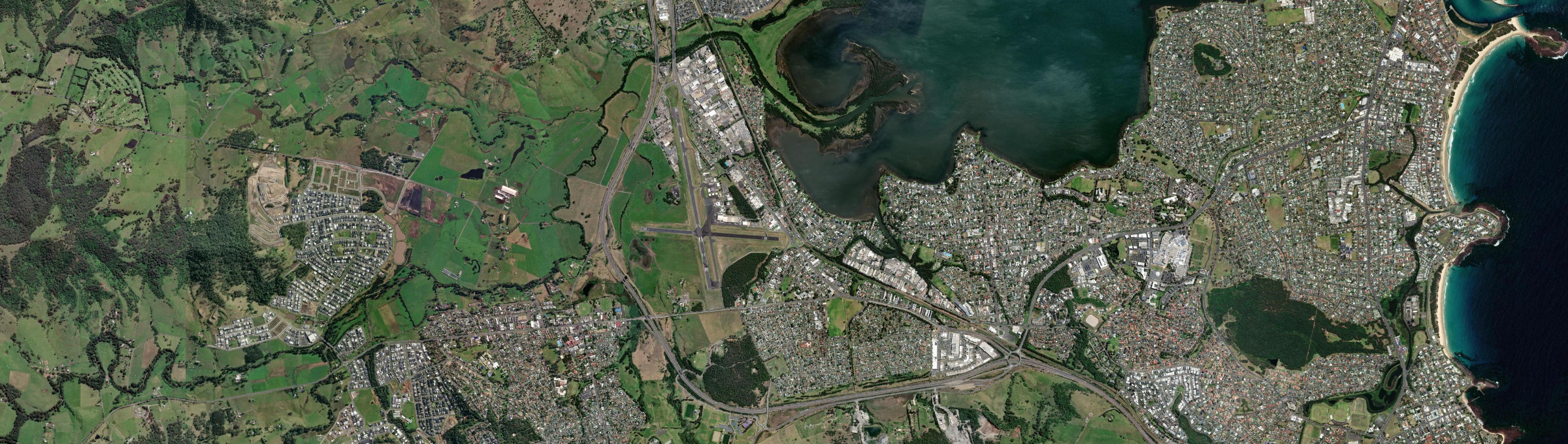 Aerial view of Albion Park Rail, NSW
