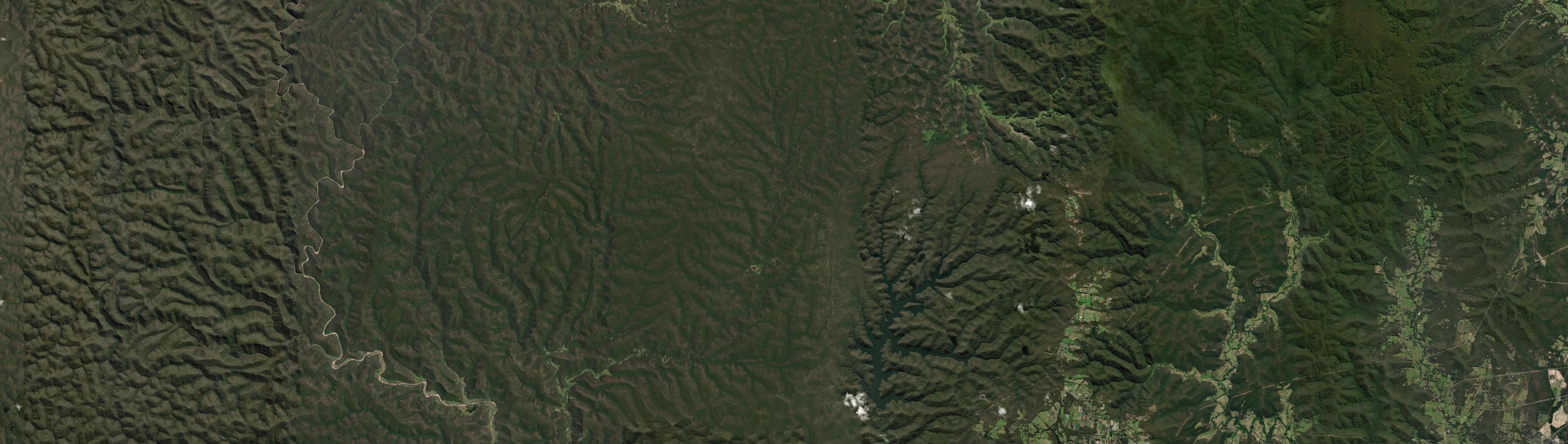 Aerial view of Mogo Creek, NSW