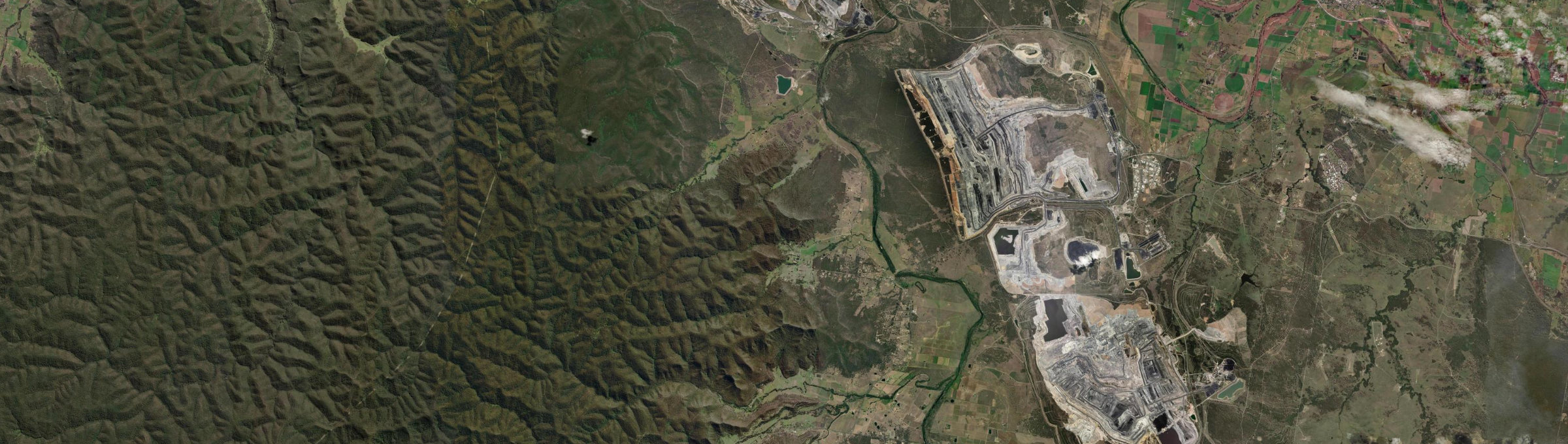 Aerial view of Bulga (NSW), NSW