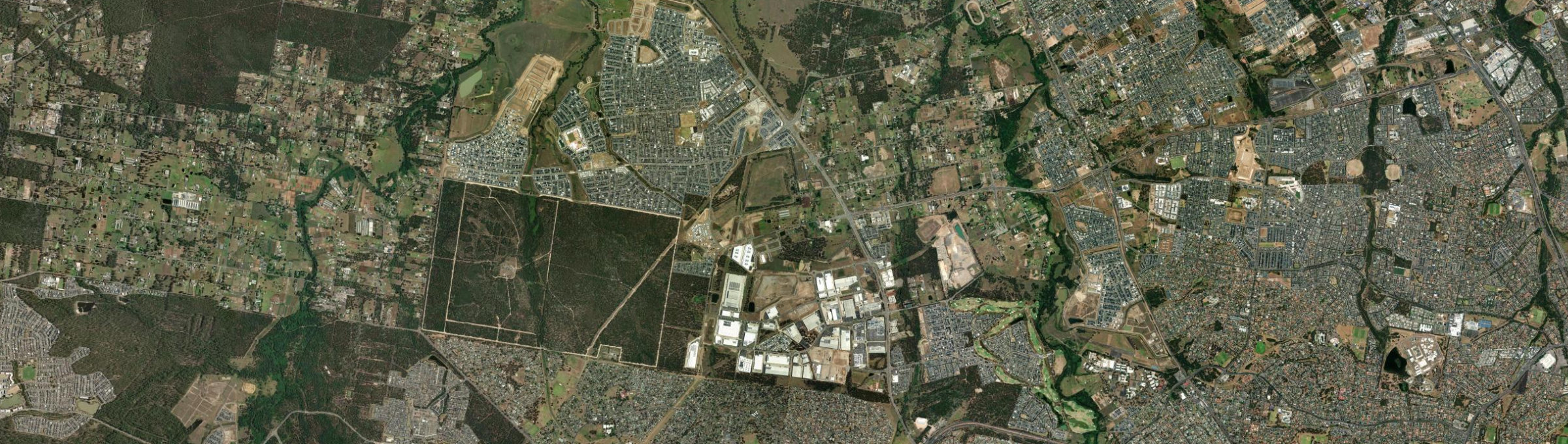 Aerial view of Marsden Park, NSW