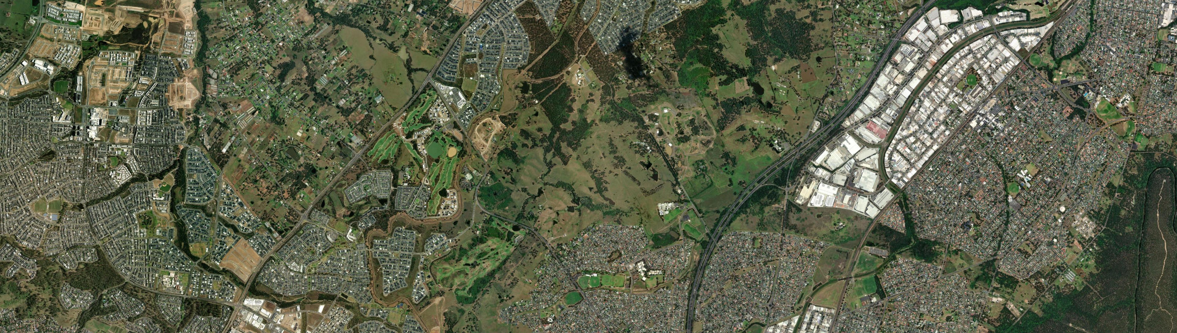 Aerial view of Varroville, NSW