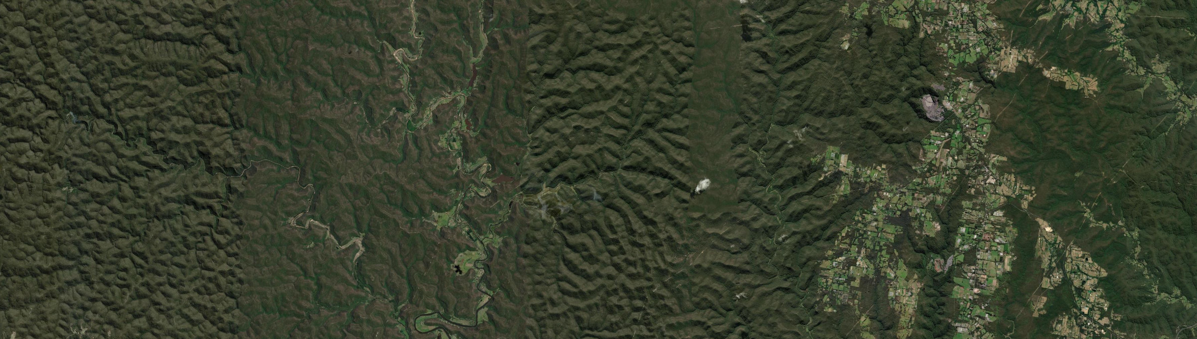 Aerial view of Wrights Creek (NSW), NSW