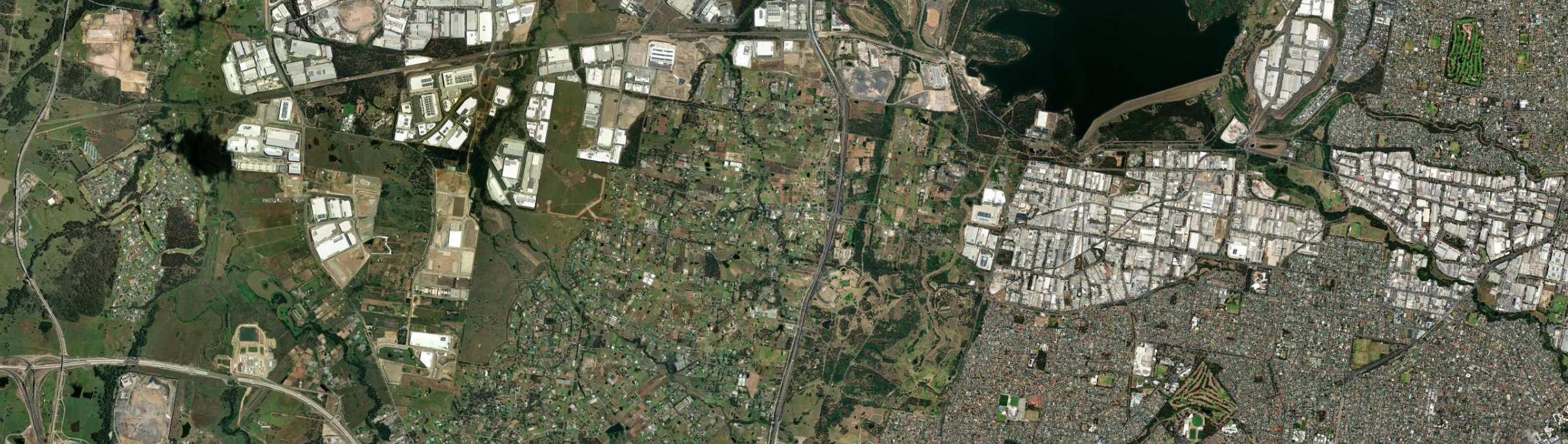 Aerial view of Horsley Park, NSW