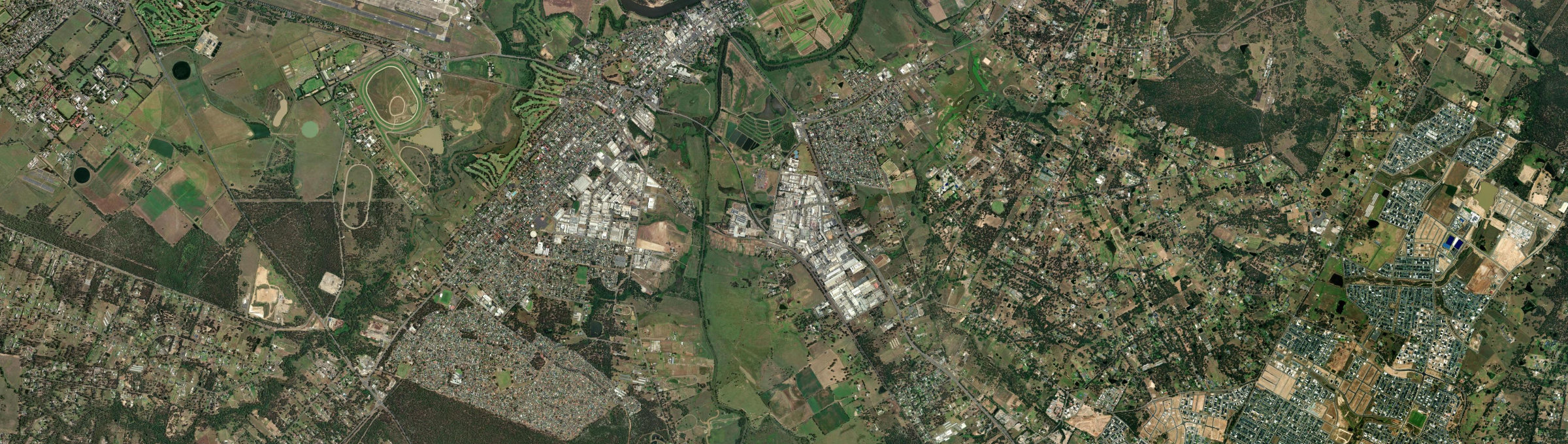 Aerial view of Mulgrave (NSW), NSW
