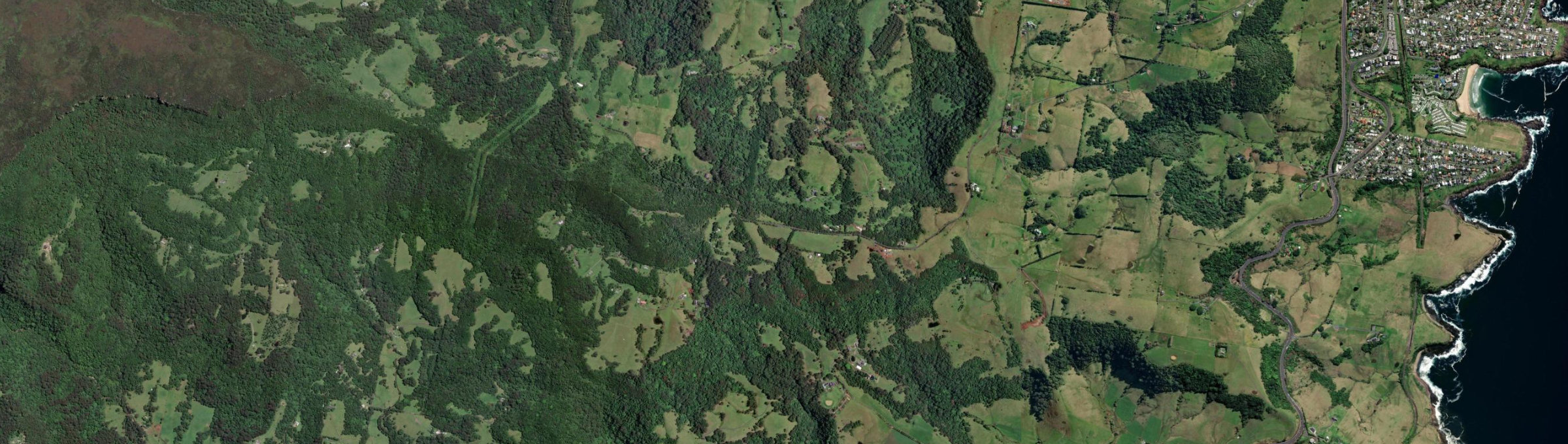 Aerial view of Saddleback Mountain, NSW