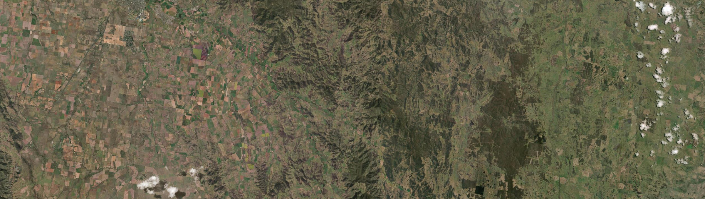 Aerial view of Dungowan, NSW