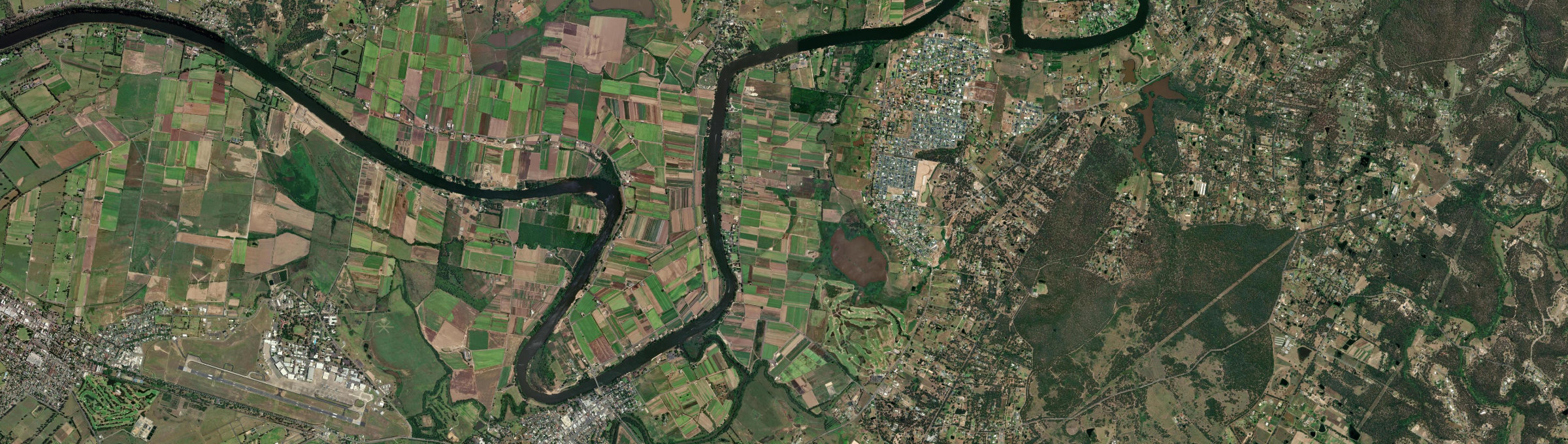 Aerial view of Pitt Town Bottoms, NSW