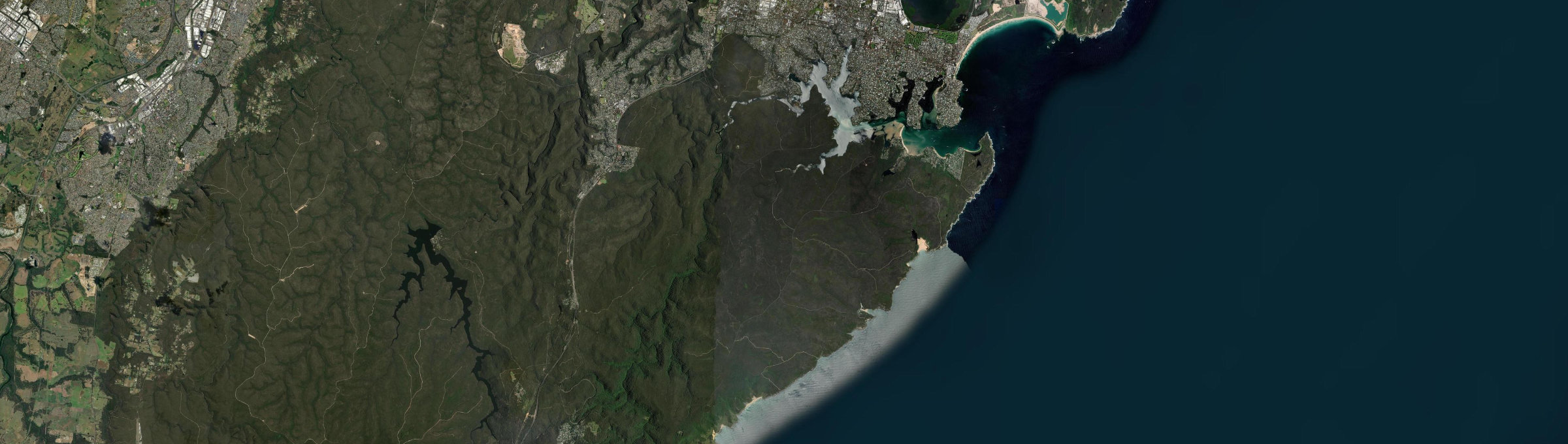 Aerial view of Royal National Park, NSW