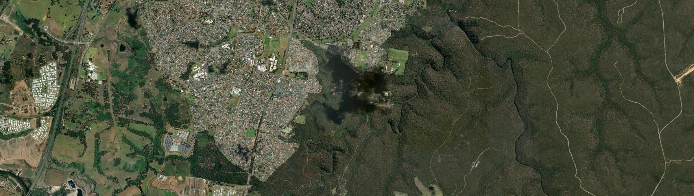Aerial view of St Helens Park, NSW