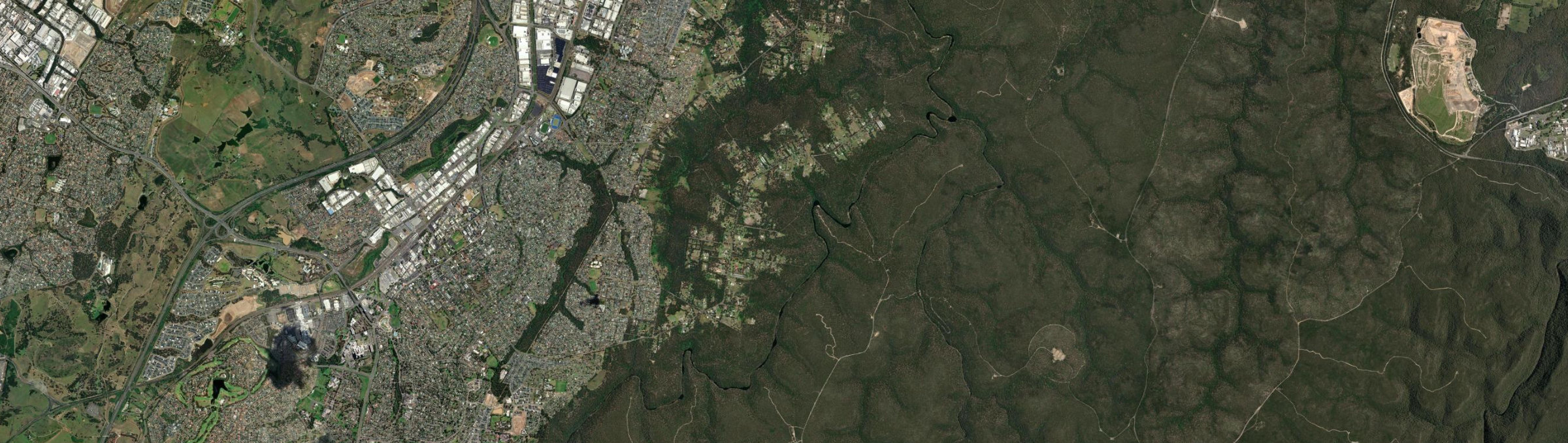 Aerial view of Kentlyn, NSW