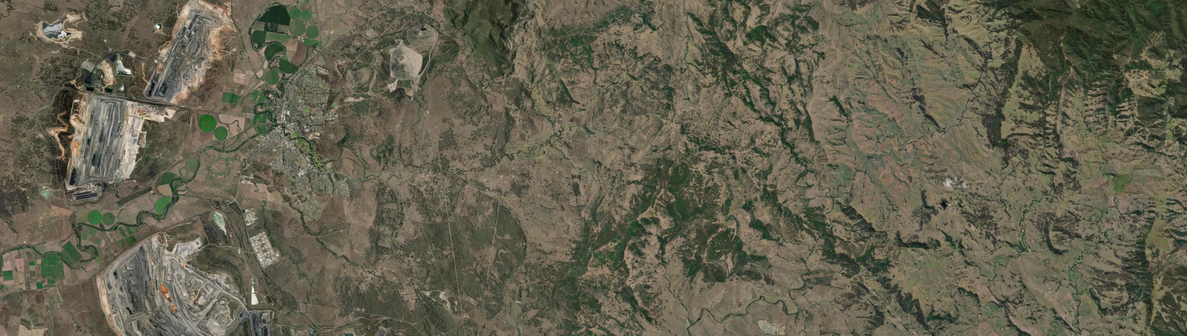 Aerial view of Muscle Creek, NSW