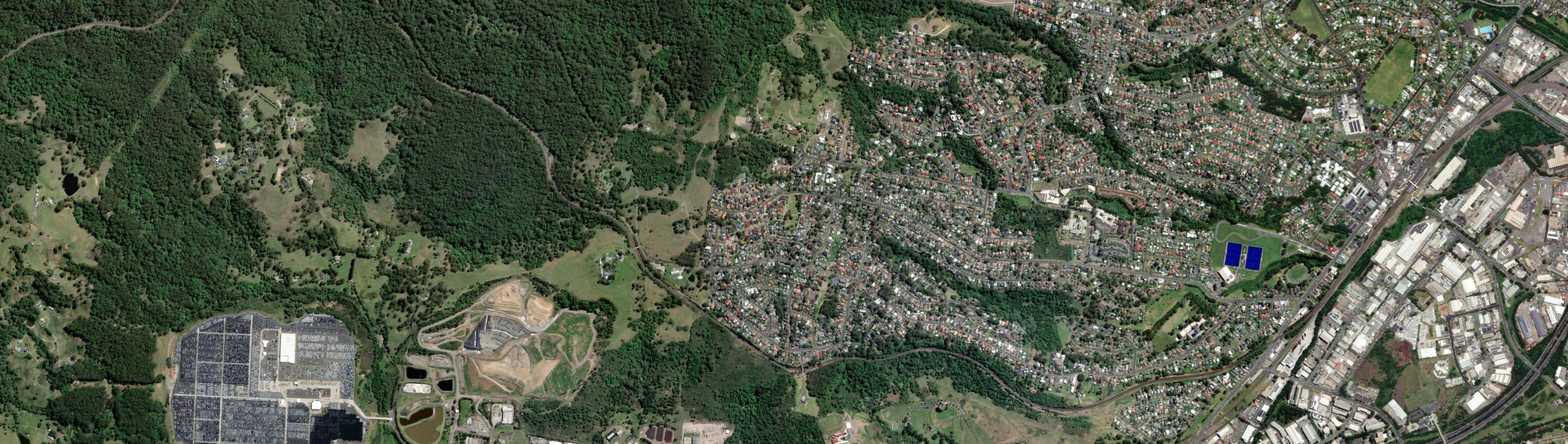Aerial view of Farmborough Heights, NSW