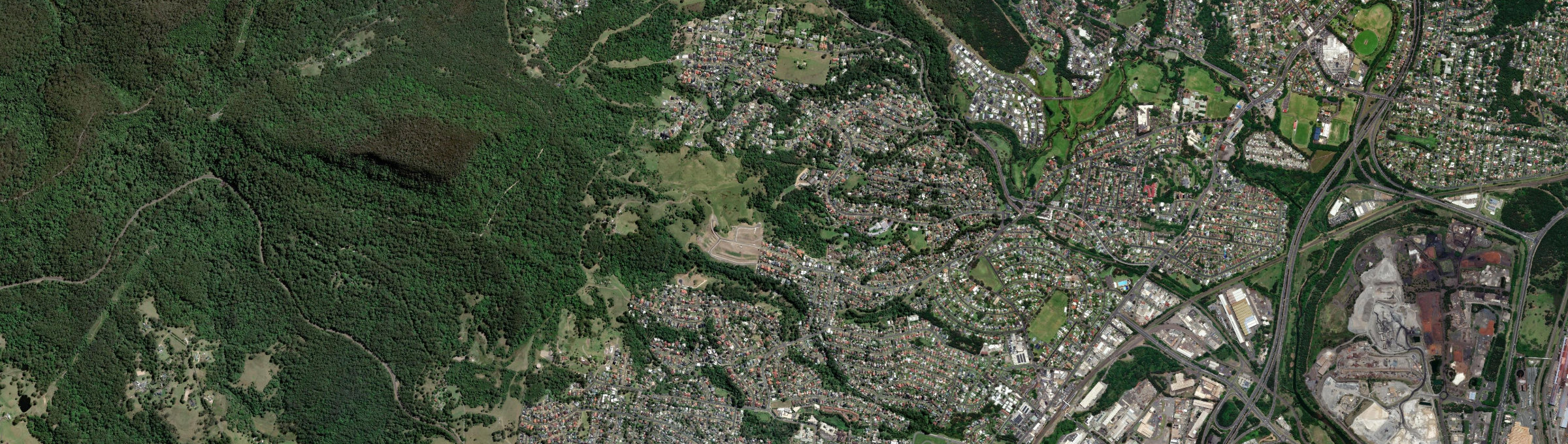 Aerial view of Cordeaux Heights, NSW