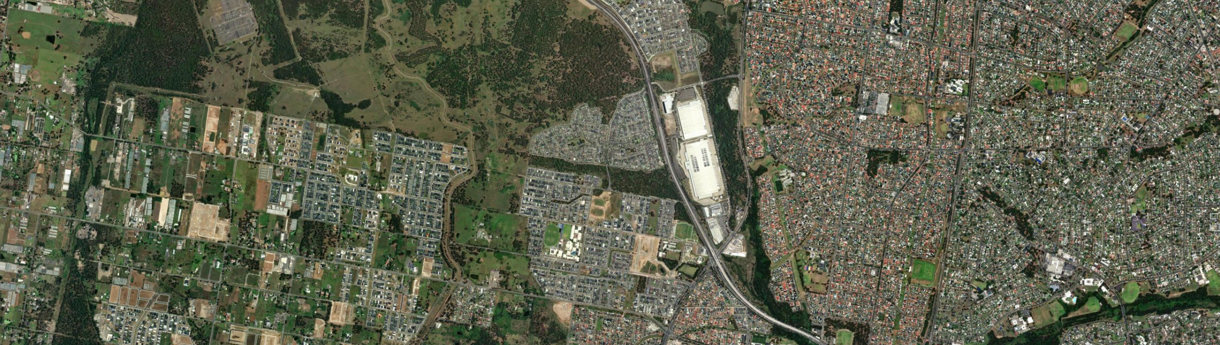 Aerial view of Middleton Grange, NSW
