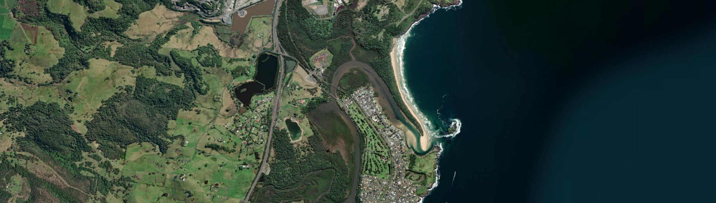 Aerial view of Minnamurra, NSW