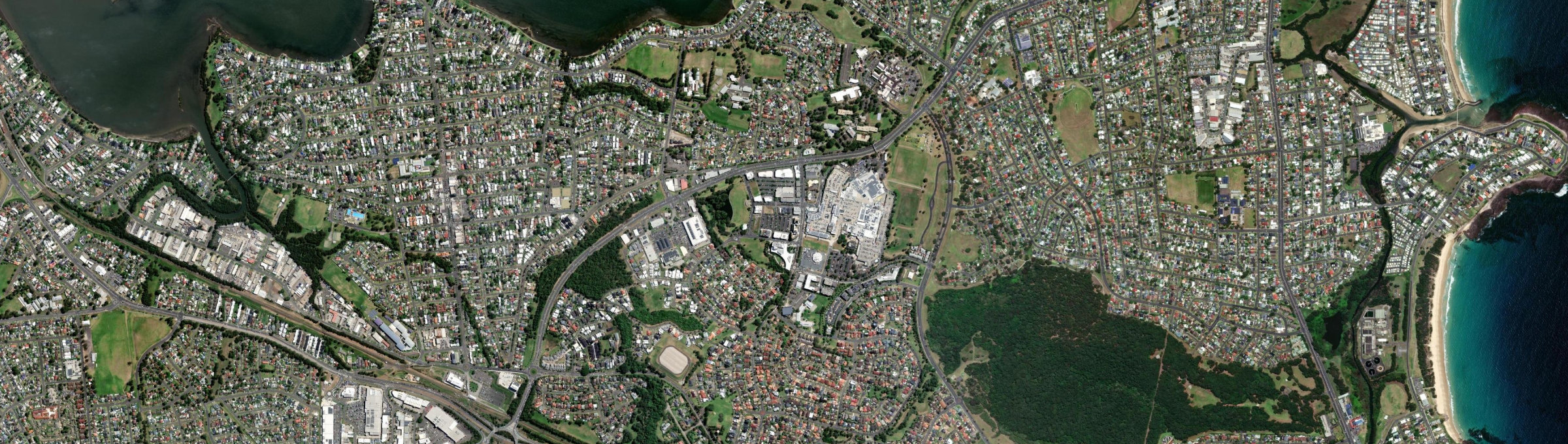 Aerial view of Shellharbour City Centre, NSW