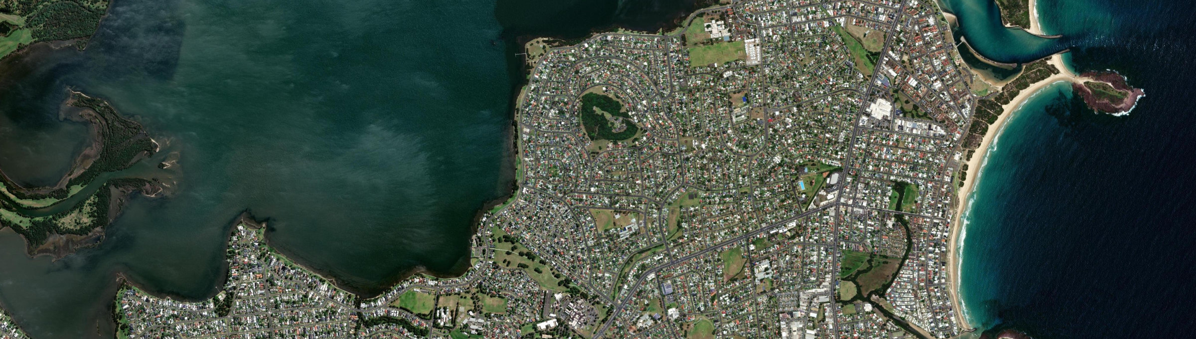 Aerial view of Mount Warrigal, NSW