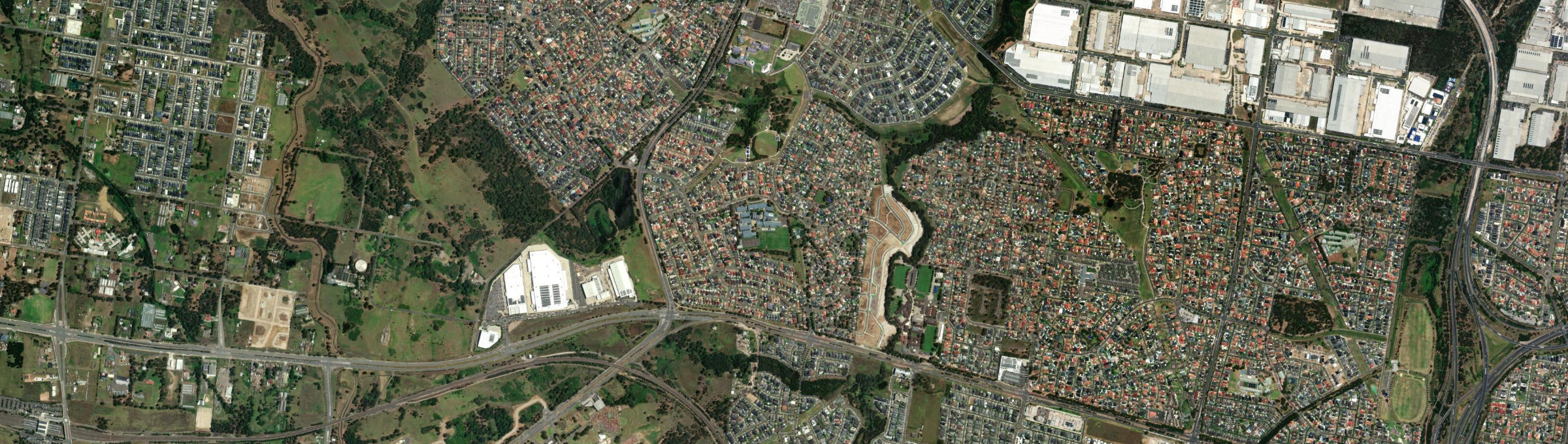 Aerial view of Horningsea Park, NSW