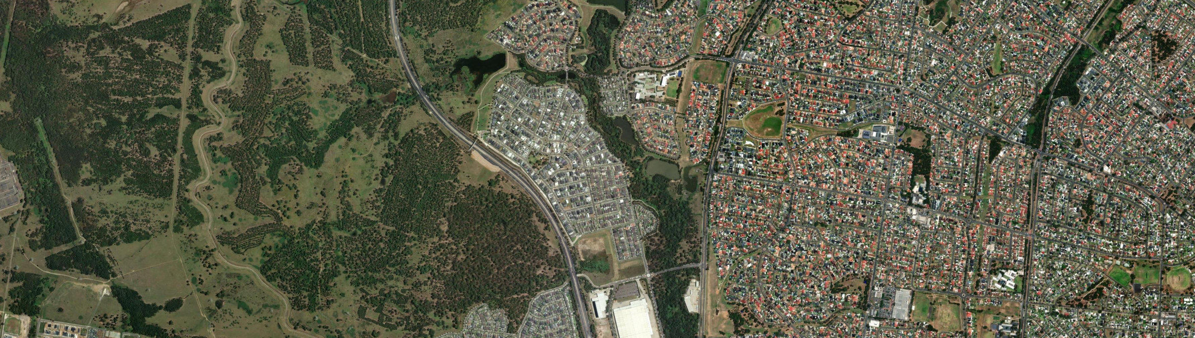Aerial view of Elizabeth Hills, NSW