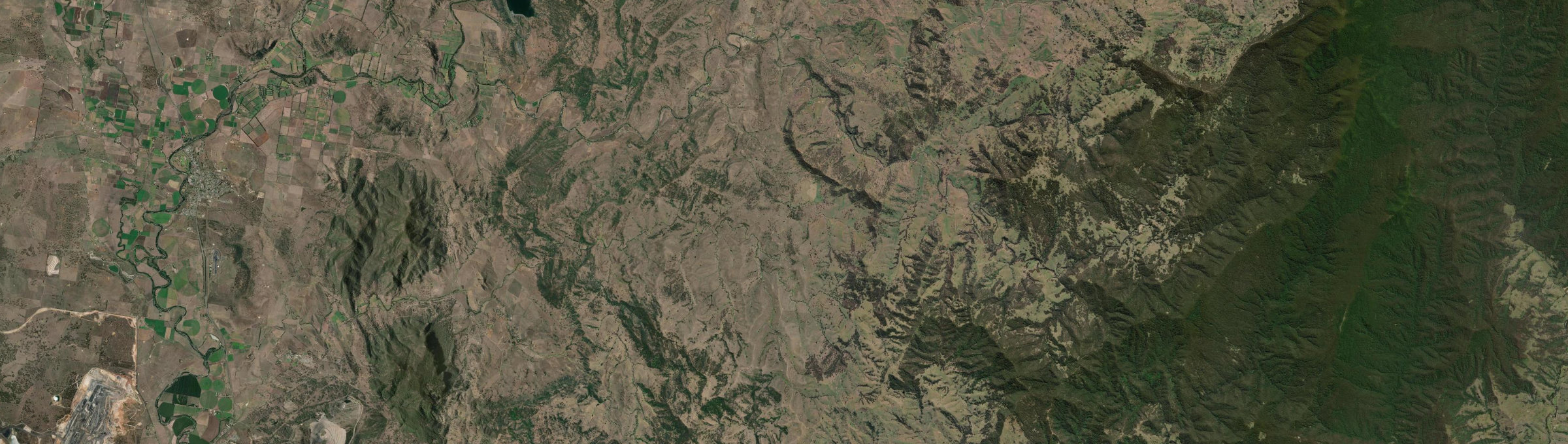Aerial view of Rouchel Brook, NSW