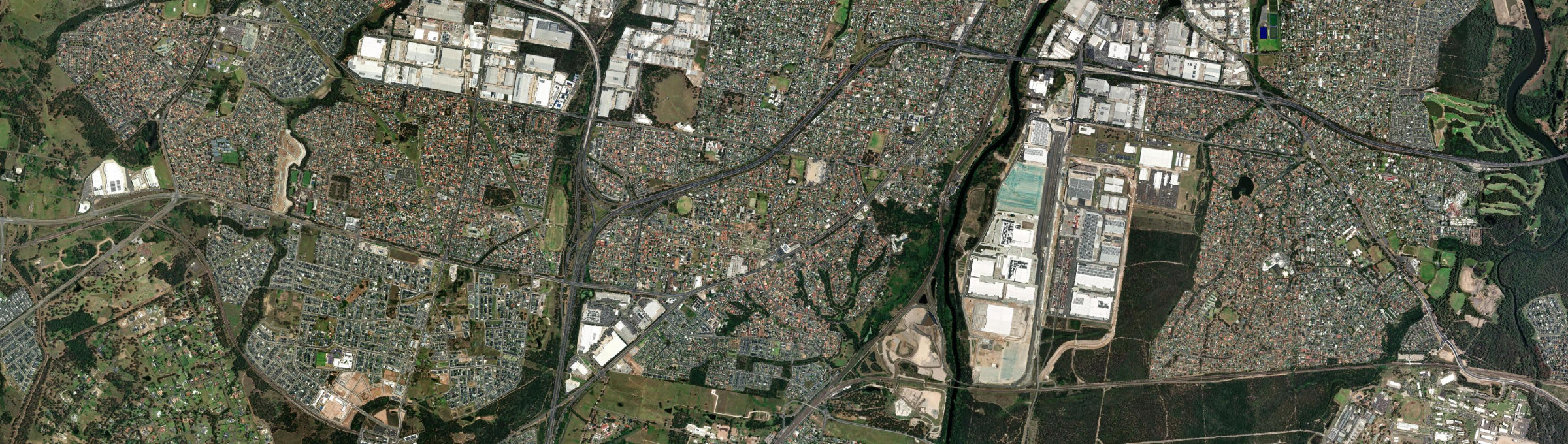 Aerial view of Casula, NSW