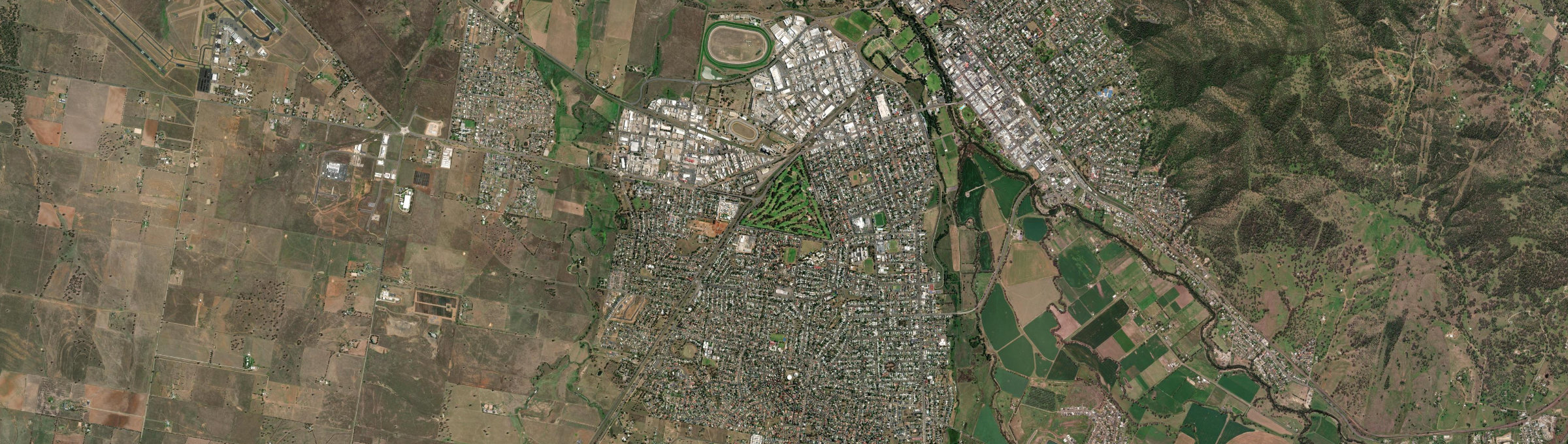 Aerial view of West Tamworth, NSW