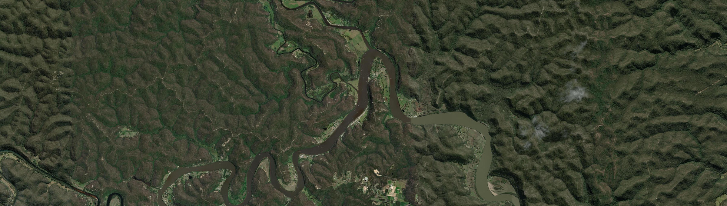 Aerial view of Wisemans Ferry, NSW