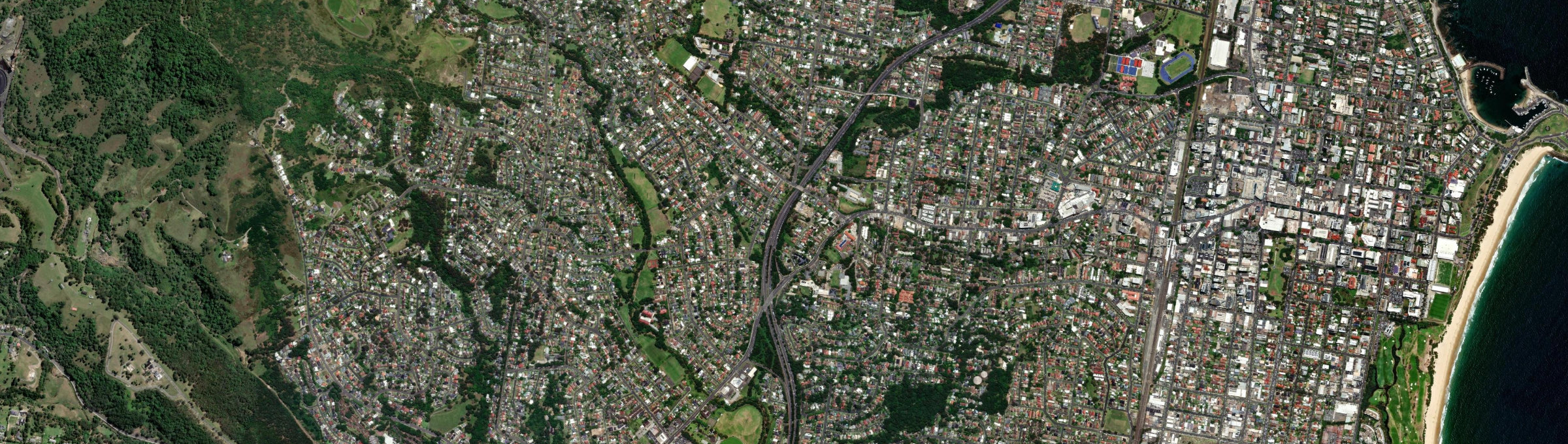 Aerial view of West Wollongong, NSW