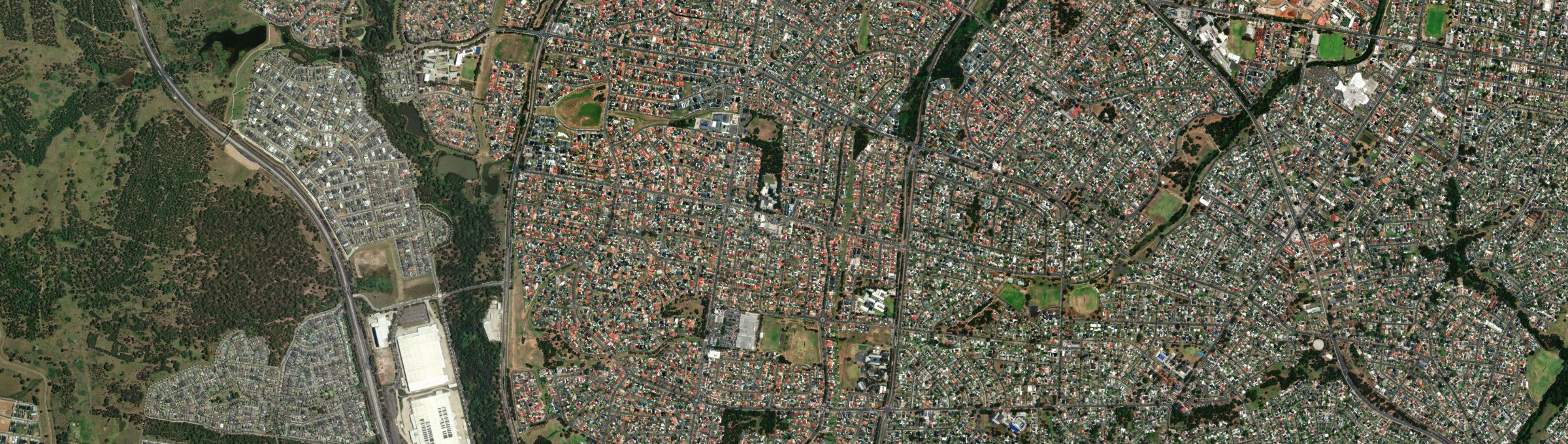 Aerial view of Green Valley (NSW), NSW