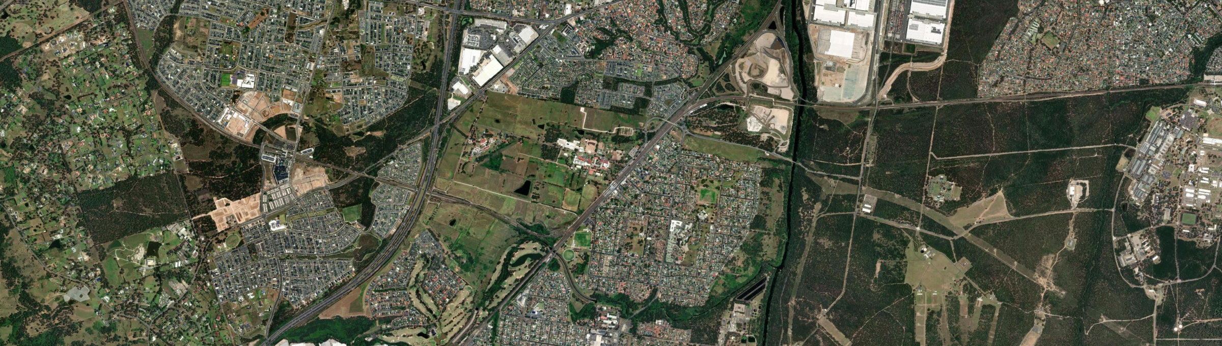Aerial view of Glenfield (NSW), NSW