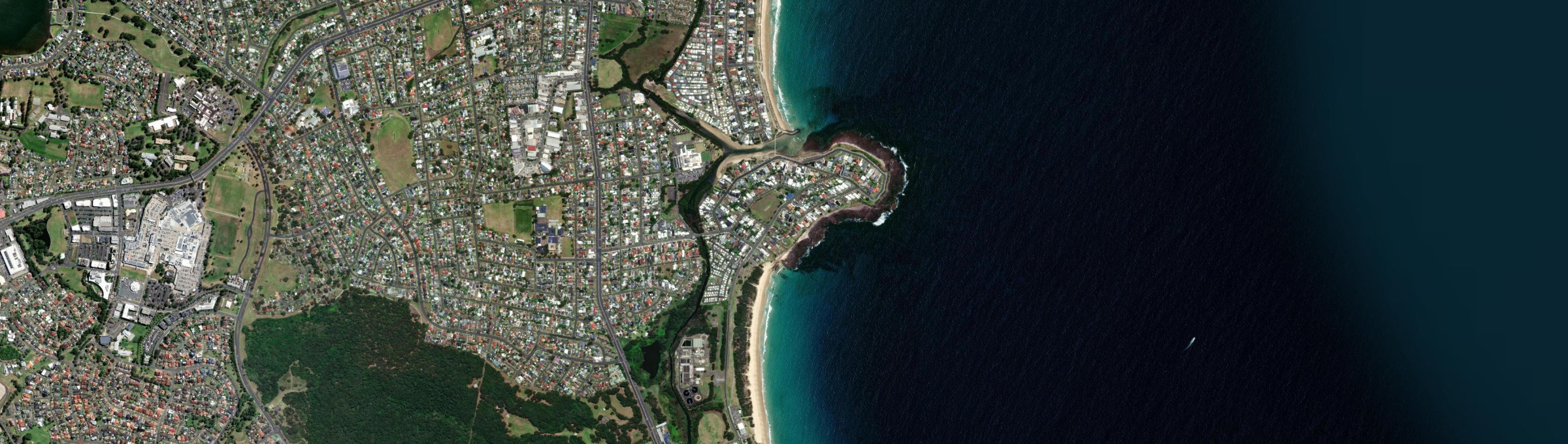 Aerial view of Barrack Point, NSW