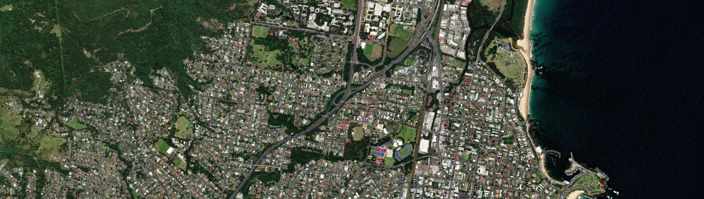 Aerial view of Gwynneville, NSW