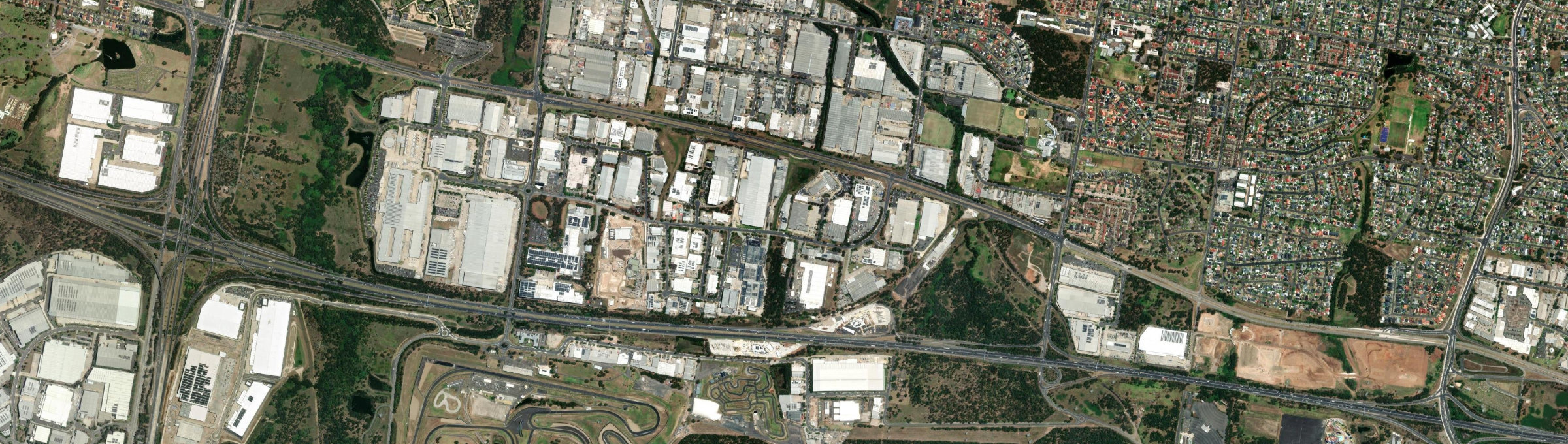 Aerial view of Huntingwood, NSW