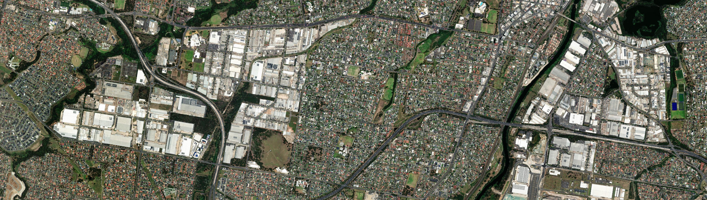 Aerial view of Lurnea, NSW