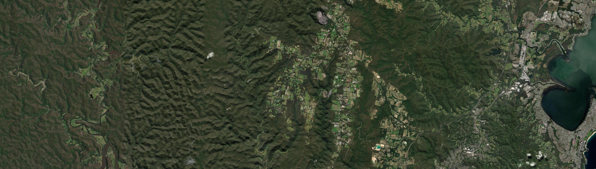 Aerial view of Mangrove Mountain, NSW