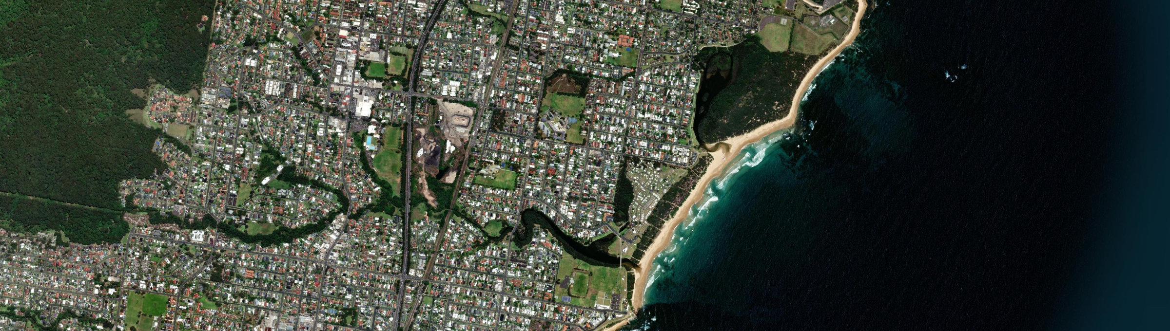 Aerial view of East Corrimal, NSW