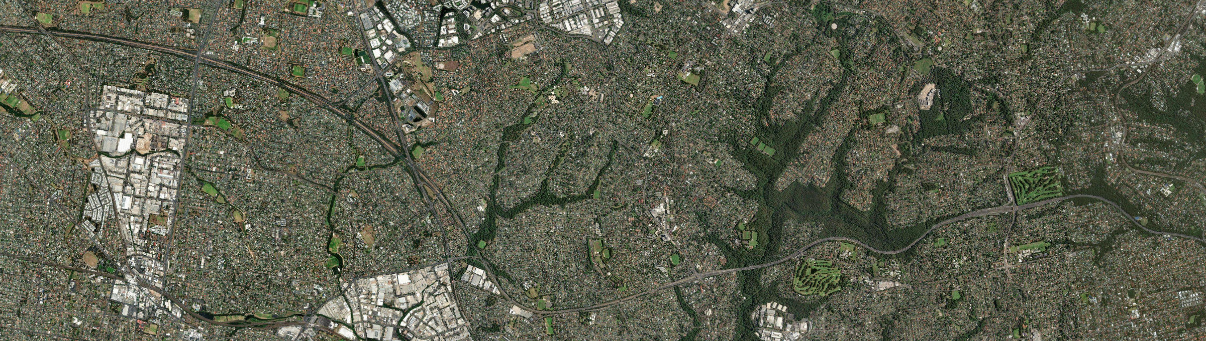 Aerial view of Baulkham Hills, NSW
