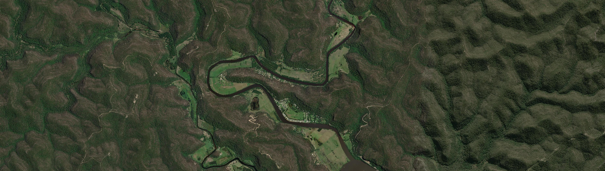 Aerial view of Lower Macdonald, NSW