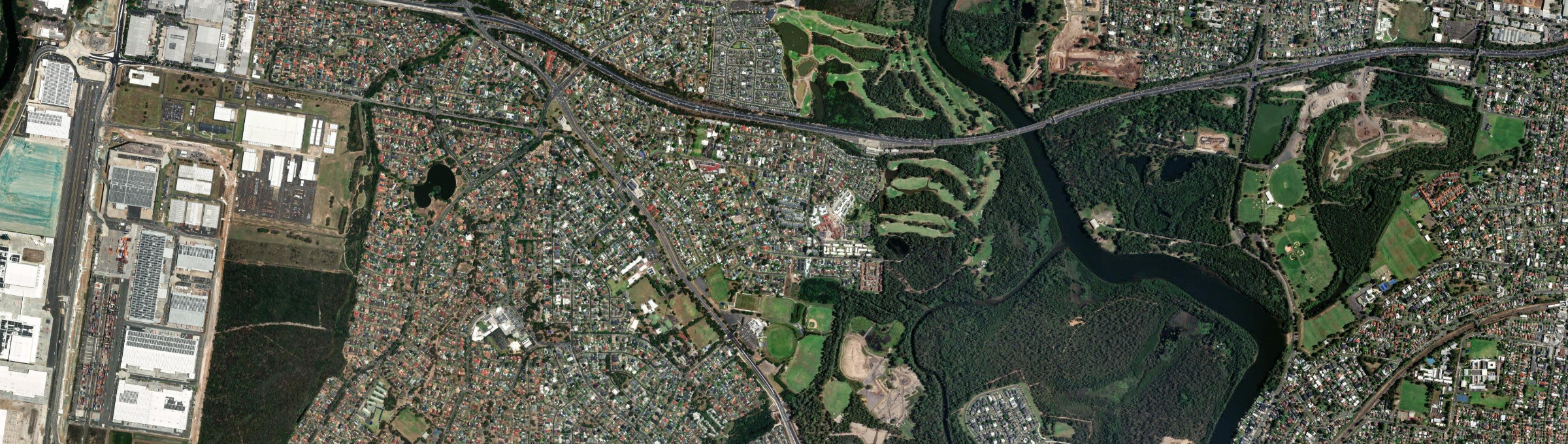 Aerial view of Hammondville, NSW