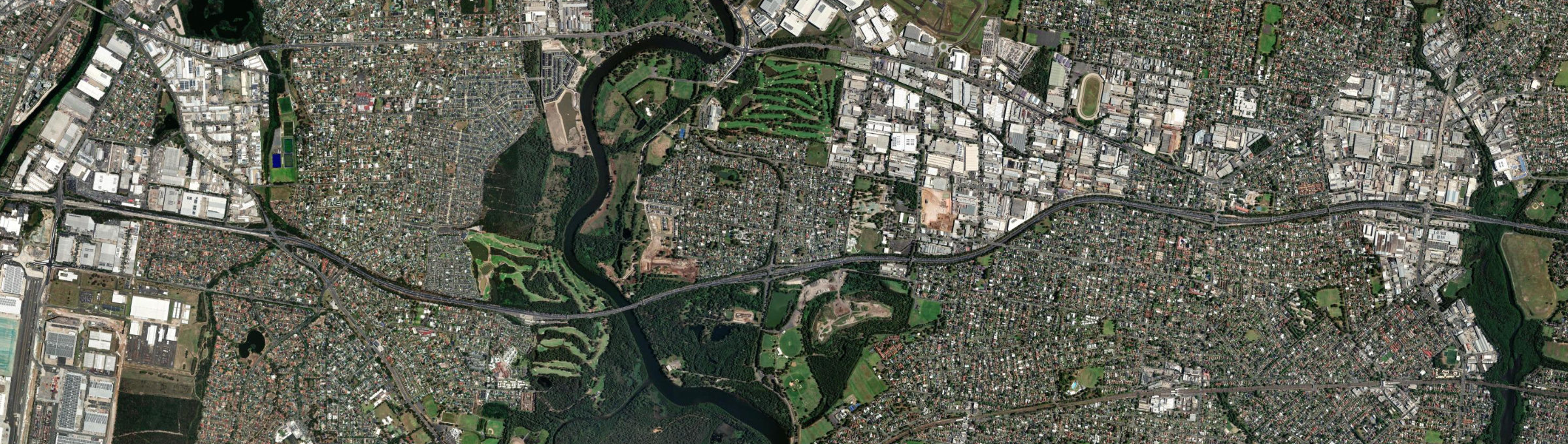Aerial view of Milperra, NSW