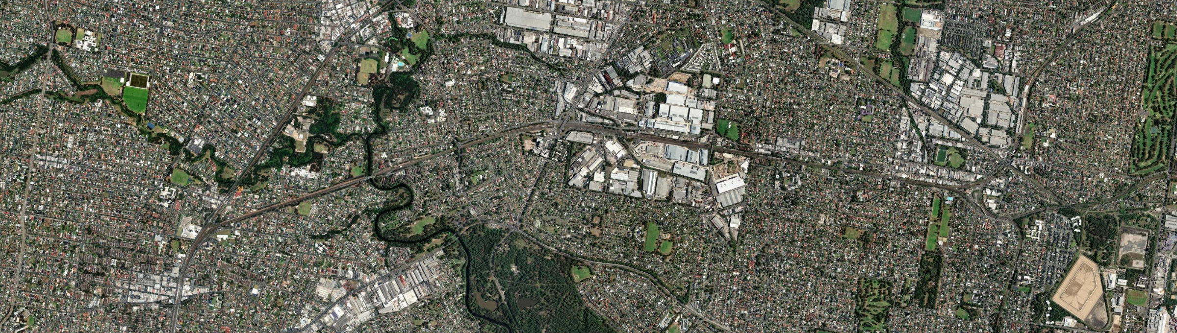 Aerial view of Villawood, NSW