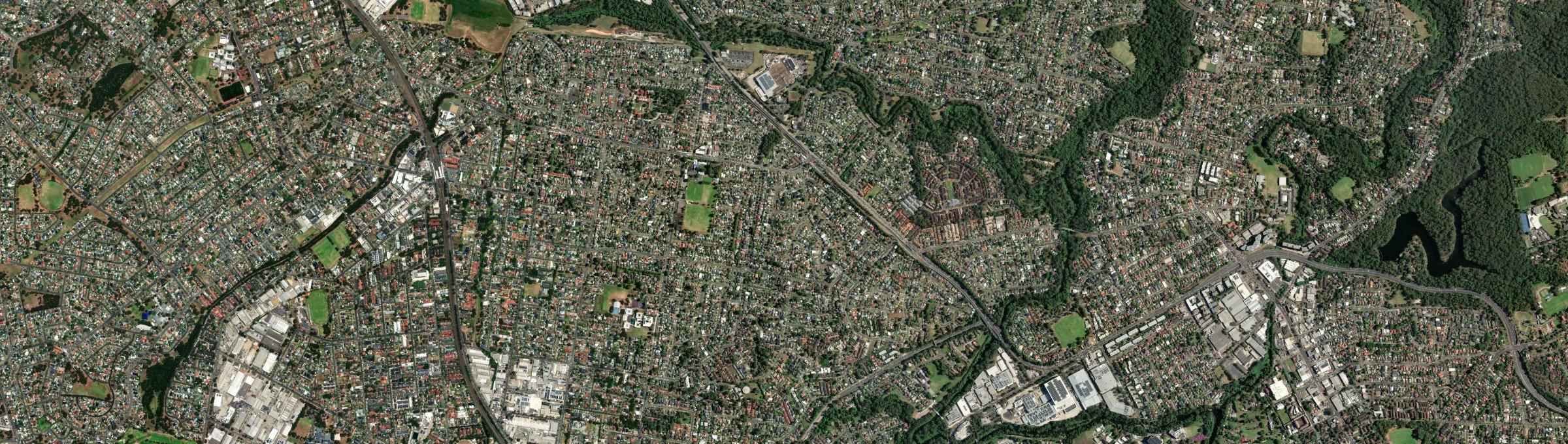 Aerial view of Old Toongabbie, NSW