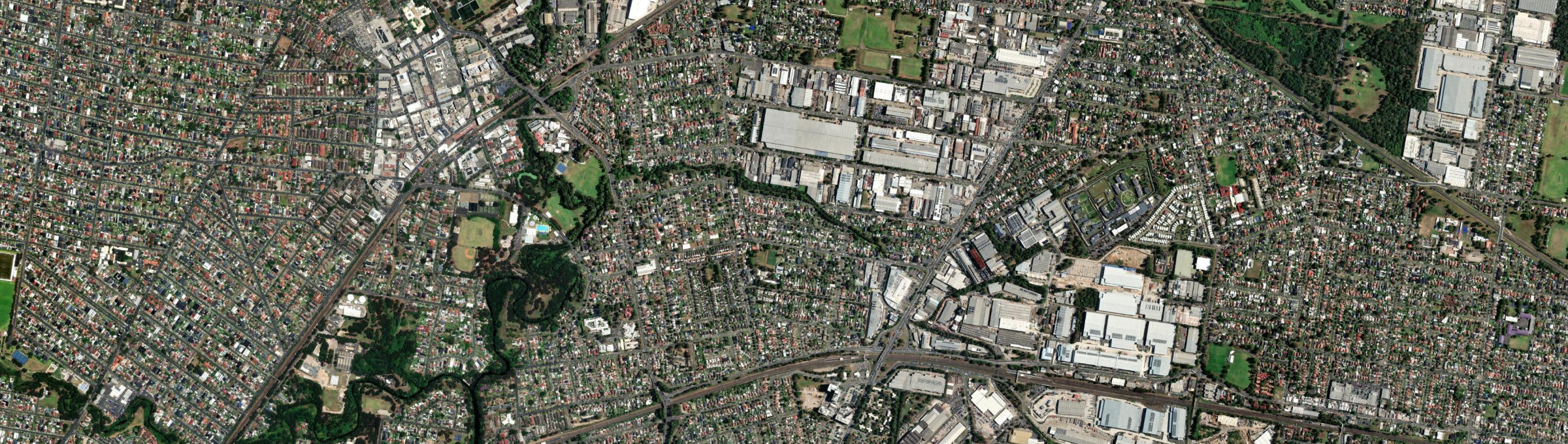 Aerial view of Fairfield East, NSW