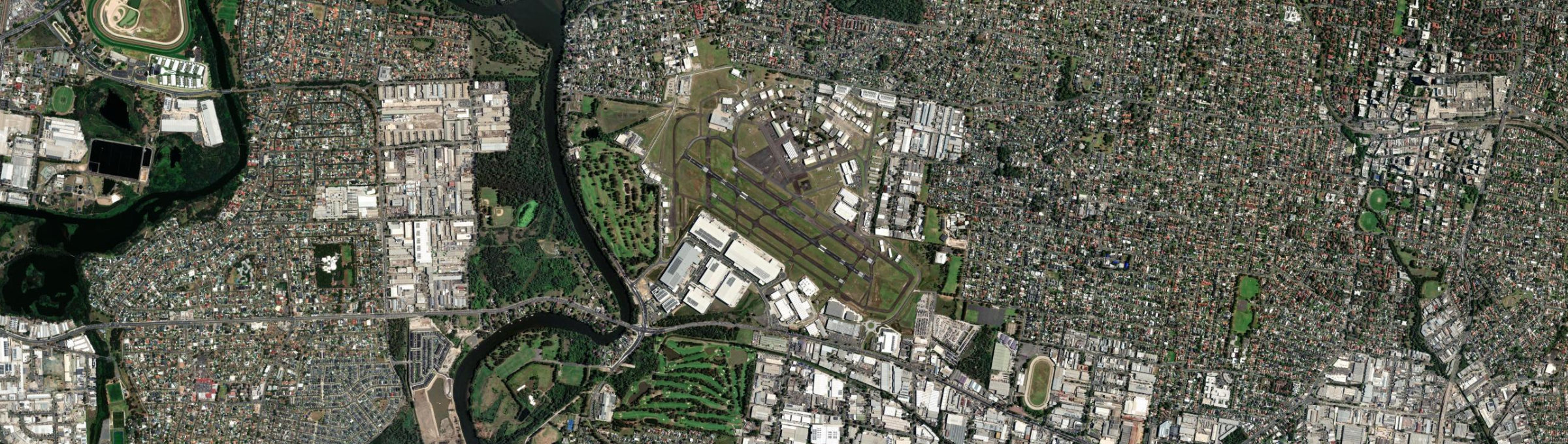 Aerial view of Bankstown Aerodrome, NSW