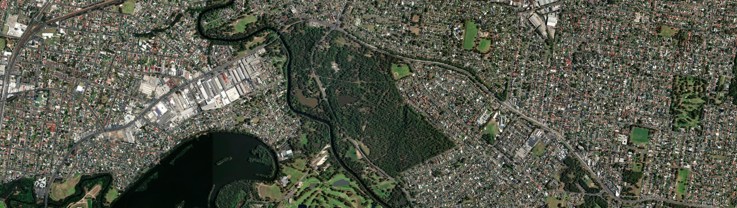 Aerial view of Lansdowne (Canterbury-Bankstown - NSW), NSW