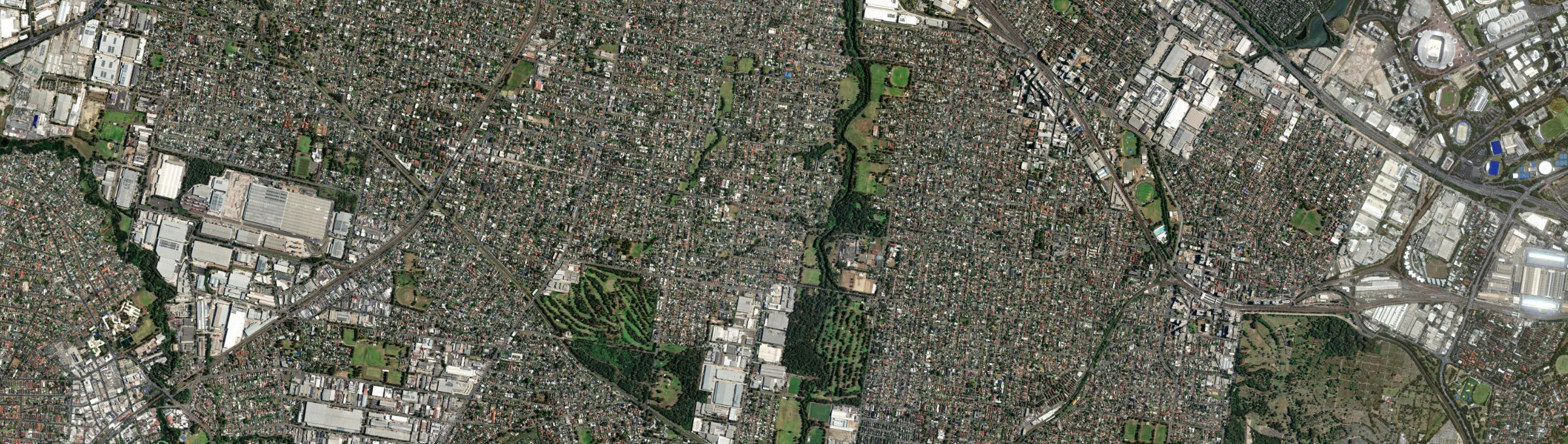Aerial view of South Granville, NSW